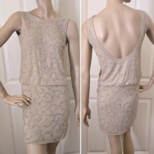 Frock and Frill Beaded Sleeveless Mini Dress SZ 2 (XS)